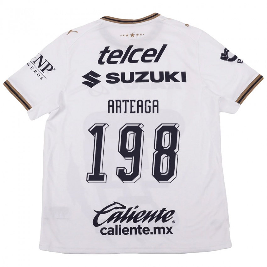 נשים Edwin Arteaga #198 לבן שחור חום הרחק ג'רזי 2026/27 חולצה קצרה