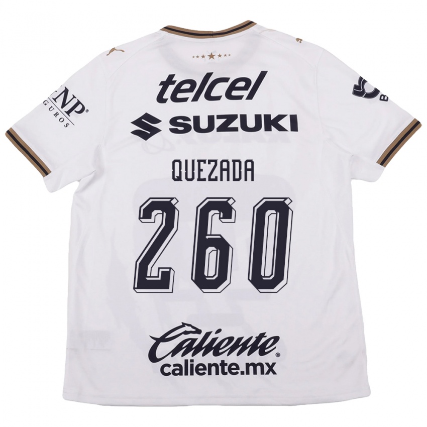 נשים Héctor Quezada #260 לבן שחור חום הרחק ג'רזי 2026/27 חולצה קצרה