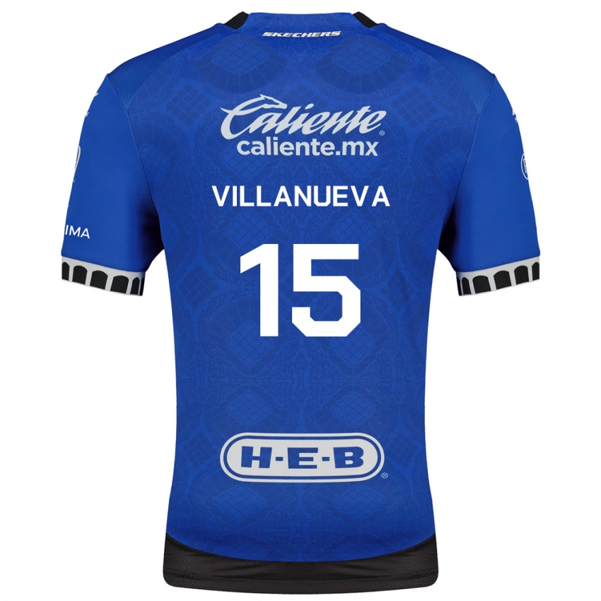 נשים Carlos Villanueva #15 כחול מלכותי לבן שחור הרחק ג'רזי 2026/27 חולצה קצרה