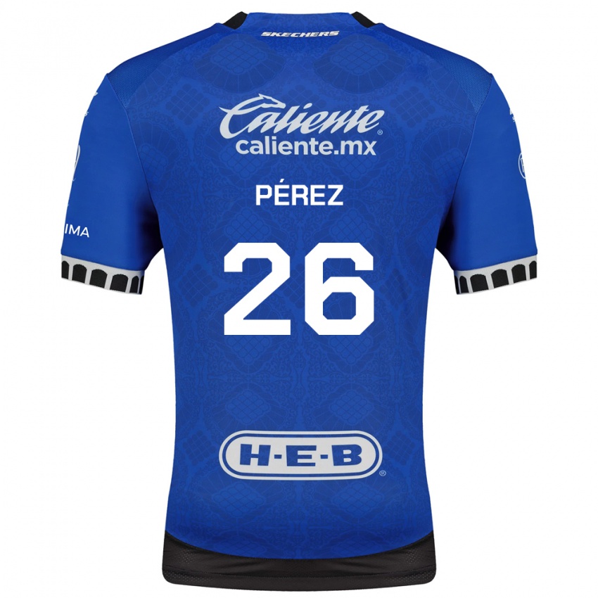 נשים Eduardo Pérez #26 כחול מלכותי לבן שחור הרחק ג'רזי 2026/27 חולצה קצרה