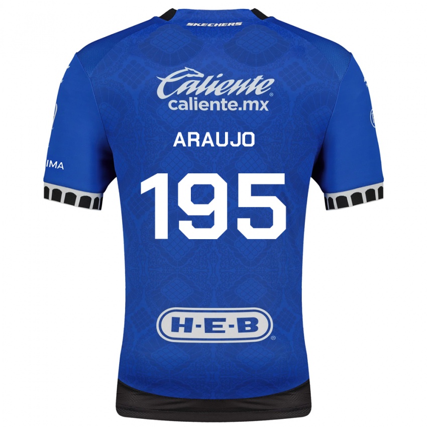 נשים Diego Araujo #195 כחול מלכותי לבן שחור הרחק ג'רזי 2026/27 חולצה קצרה