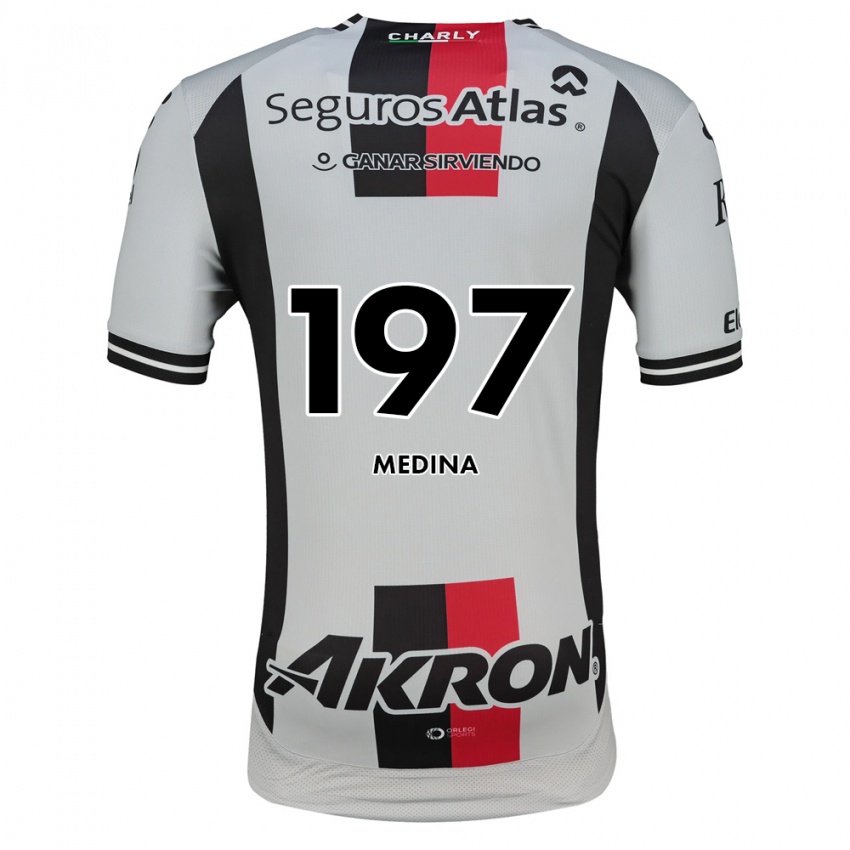 נשים Héctor Medina #197 לבן אדום שחור הרחק ג'רזי 2026/27 חולצה קצרה