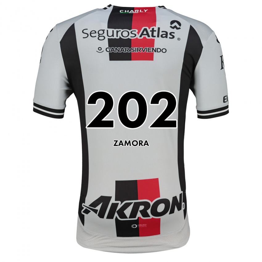 נשים Dylan Zamora #202 לבן אדום שחור הרחק ג'רזי 2026/27 חולצה קצרה