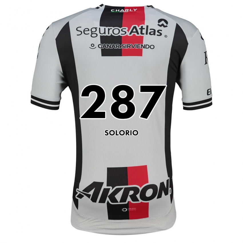 נשים Gael Solorio #287 לבן אדום שחור הרחק ג'רזי 2026/27 חולצה קצרה