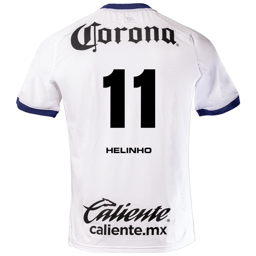 נשים Helinho #11 לבן כחול שחור הרחק ג'רזי 2026/27 חולצה קצרה