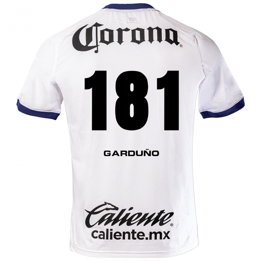 נשים Carlos Garduño #181 לבן כחול שחור הרחק ג'רזי 2026/27 חולצה קצרה