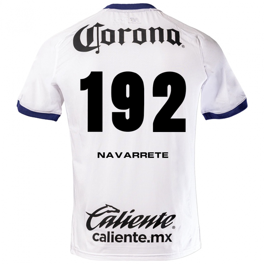 נשים Luis Navarrete #192 לבן כחול שחור הרחק ג'רזי 2026/27 חולצה קצרה