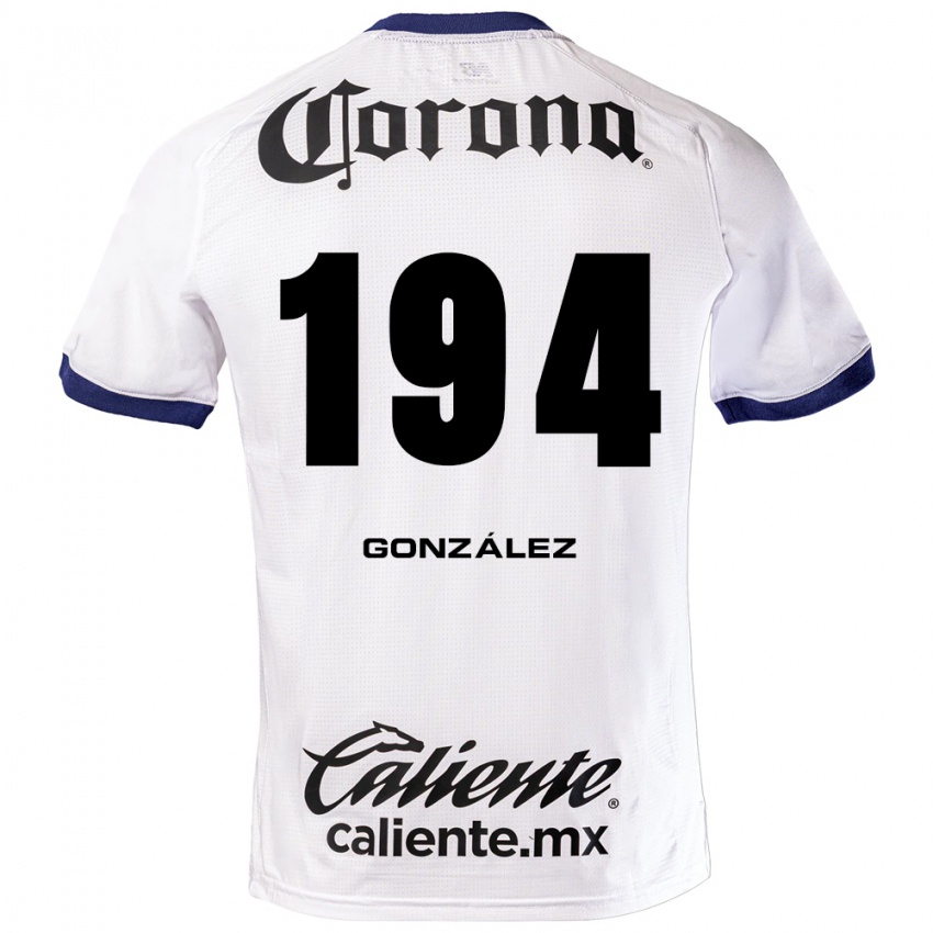נשים Cristopher González #194 לבן כחול שחור הרחק ג'רזי 2026/27 חולצה קצרה