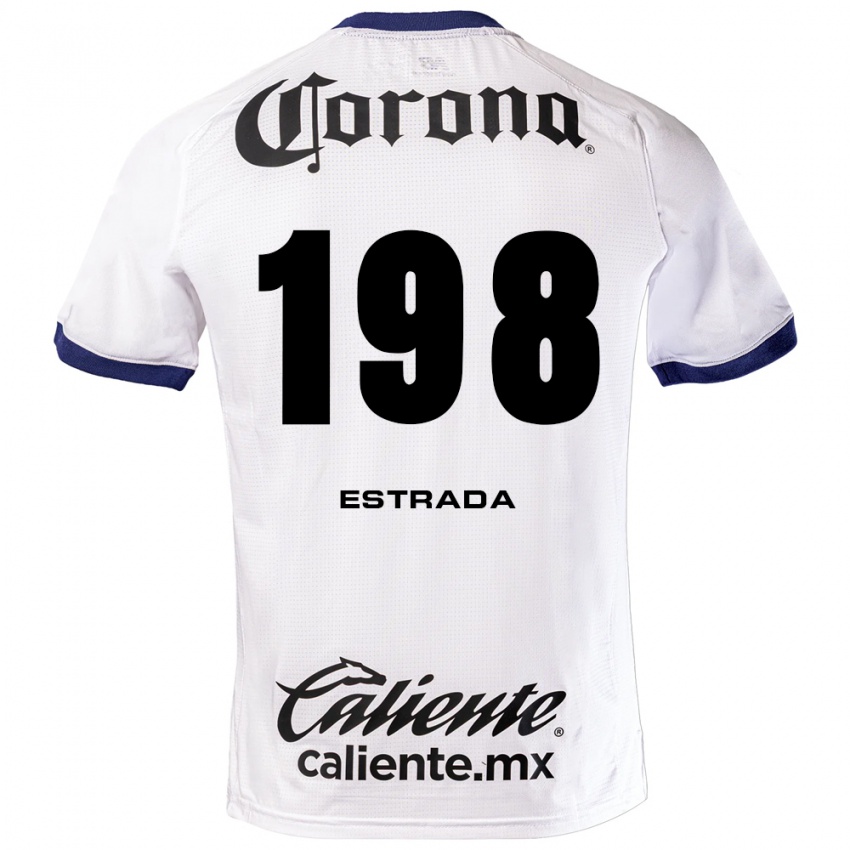 נשים José Estrada #198 לבן כחול שחור הרחק ג'רזי 2026/27 חולצה קצרה