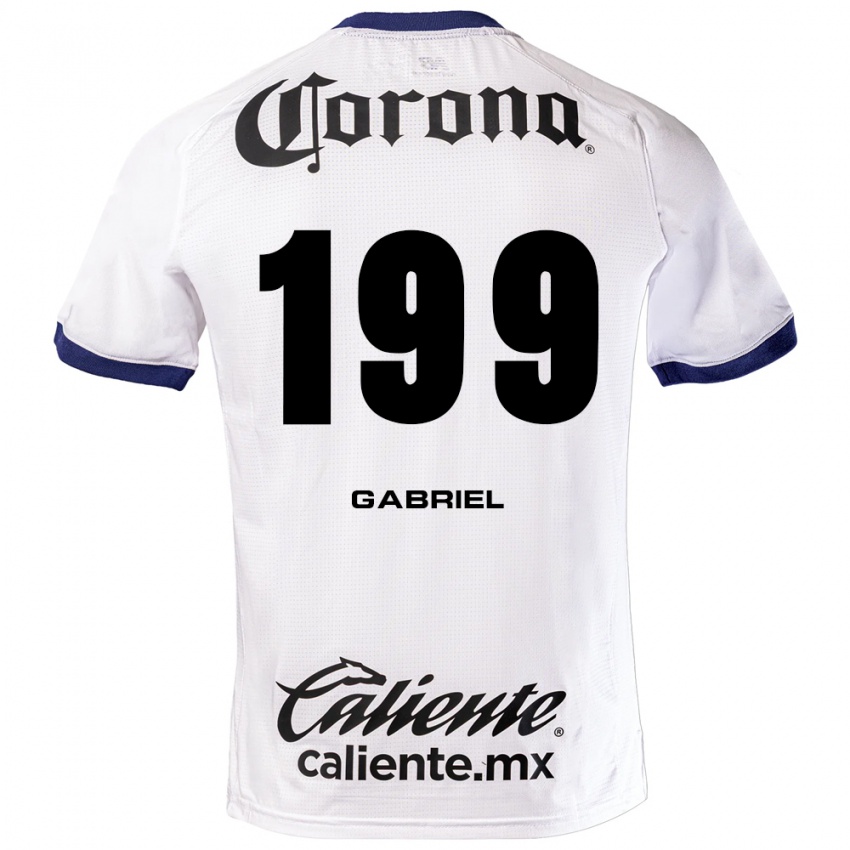 נשים Willian Gabriel #199 לבן כחול שחור הרחק ג'רזי 2026/27 חולצה קצרה