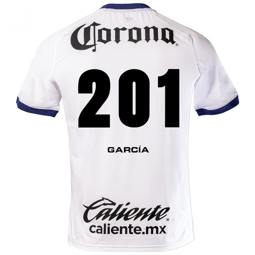 נשים Eros García #201 לבן כחול שחור הרחק ג'רזי 2026/27 חולצה קצרה