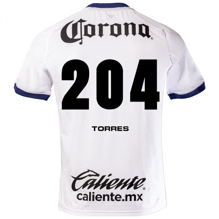 נשים Joaquín Torres #204 לבן כחול שחור הרחק ג'רזי 2026/27 חולצה קצרה