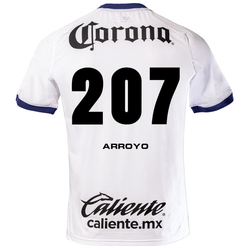 נשים José Arroyo #207 לבן כחול שחור הרחק ג'רזי 2026/27 חולצה קצרה