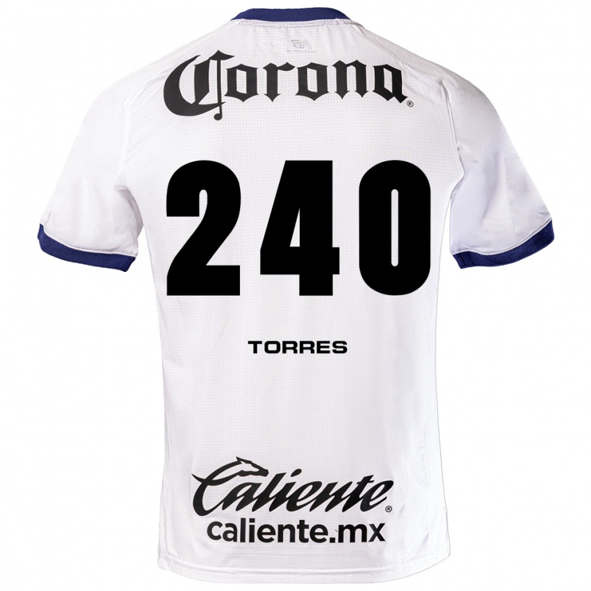 נשים Santiago Torres #240 לבן כחול שחור הרחק ג'רזי 2026/27 חולצה קצרה