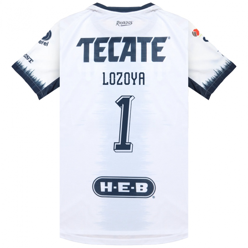 נשים Claudia Lozoya #1 לבן כחול דיו אדום הרחק ג'רזי 2026/27 חולצה קצרה