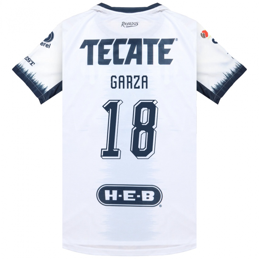 נשים César Garza #18 לבן כחול דיו אדום הרחק ג'רזי 2026/27 חולצה קצרה