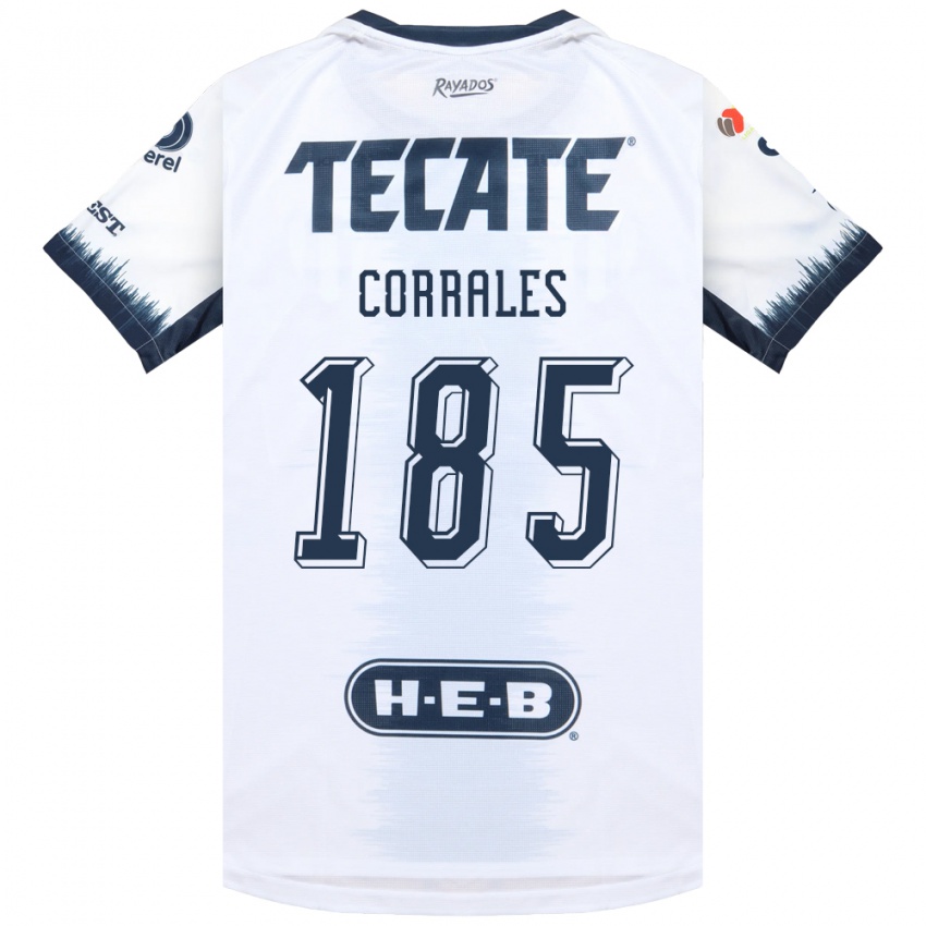 נשים Ángel Corrales #185 לבן כחול דיו אדום הרחק ג'רזי 2026/27 חולצה קצרה