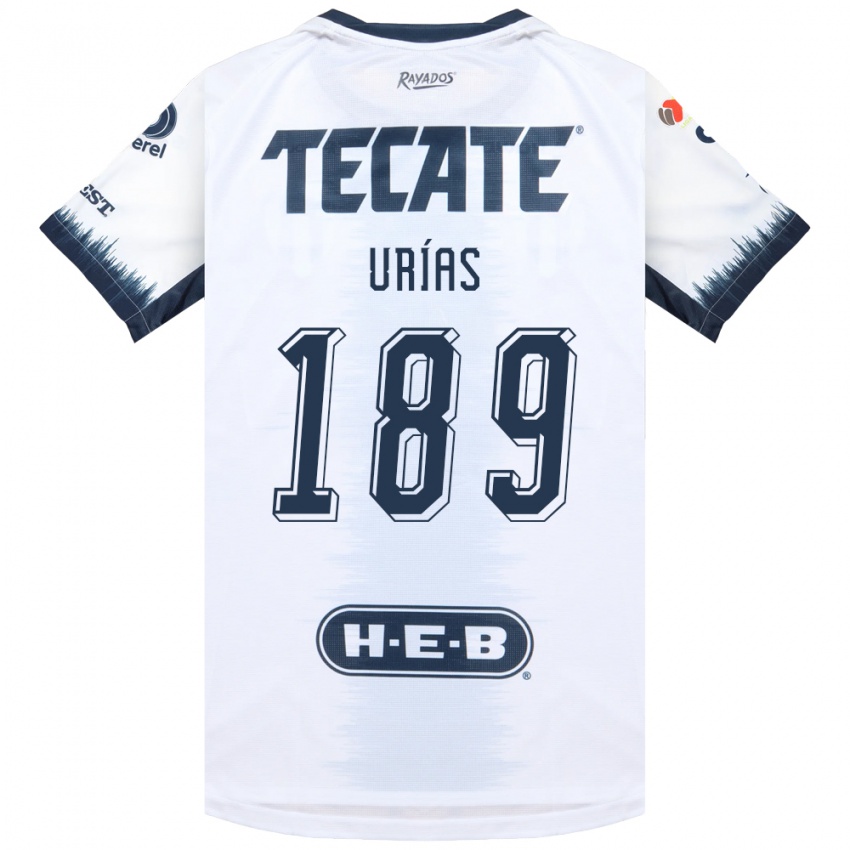 נשים Álex Urías #189 לבן כחול דיו אדום הרחק ג'רזי 2026/27 חולצה קצרה