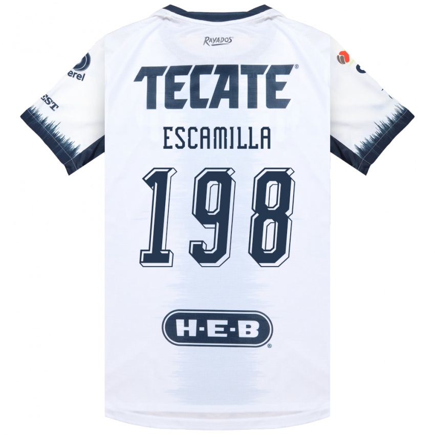 נשים Diego Escamilla #198 לבן כחול דיו אדום הרחק ג'רזי 2026/27 חולצה קצרה