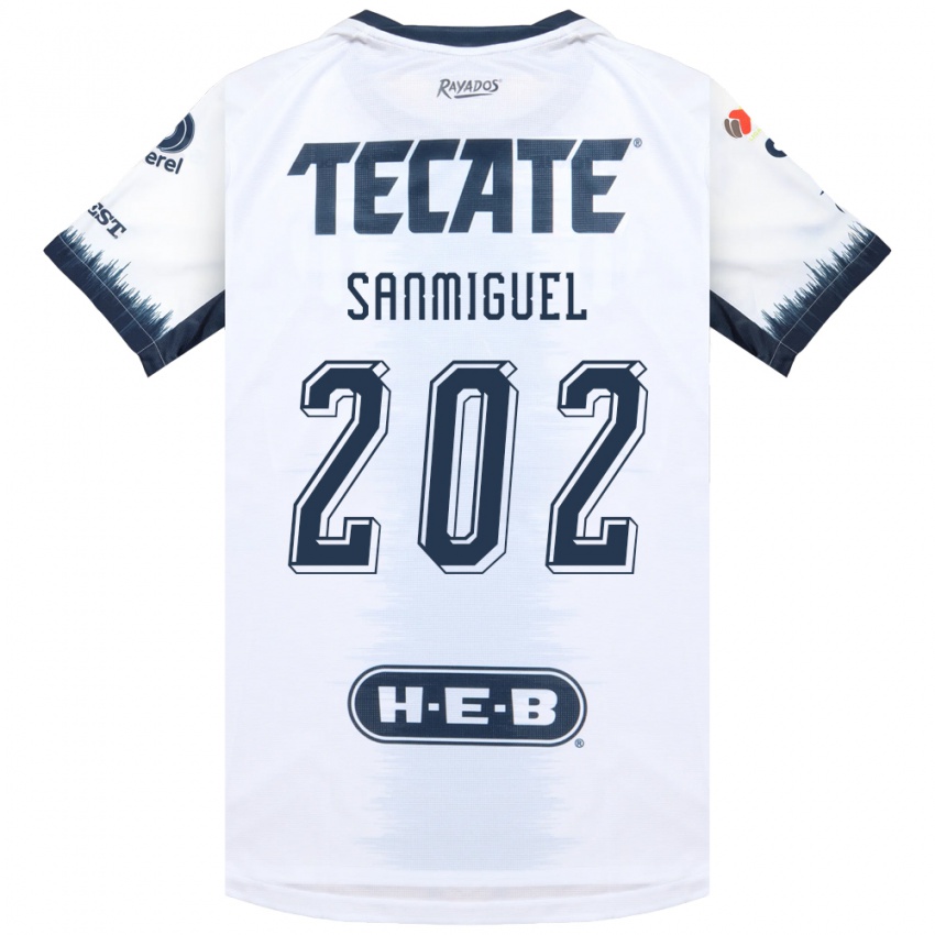 נשים Carlos Sanmiguel #202 לבן כחול דיו אדום הרחק ג'רזי 2026/27 חולצה קצרה