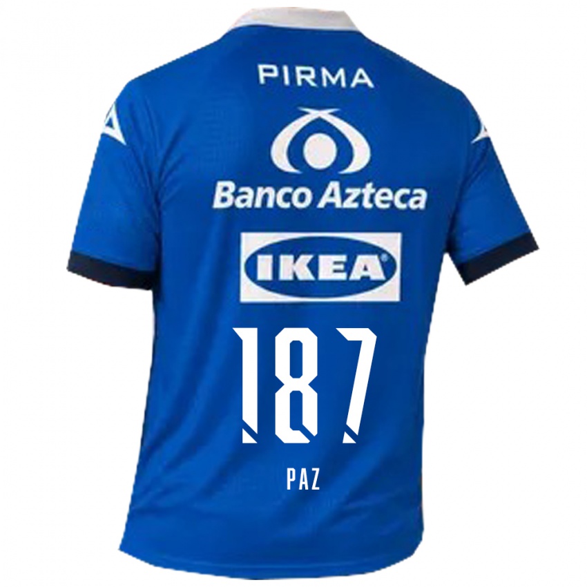 נשים Denilson Paz #187 כחול לבן הרחק ג'רזי 2026/27 חולצה קצרה