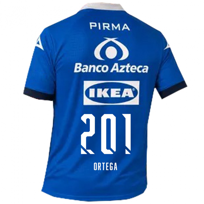 נשים Guillermo Ortega #201 כחול לבן הרחק ג'רזי 2026/27 חולצה קצרה