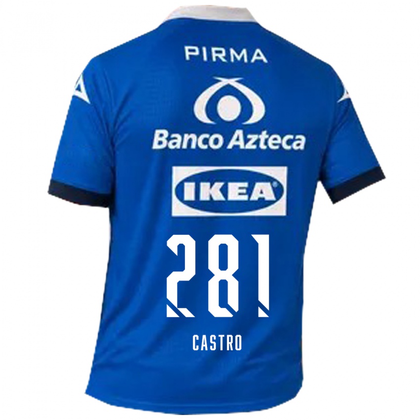 נשים Emilio Castro #281 כחול לבן הרחק ג'רזי 2026/27 חולצה קצרה