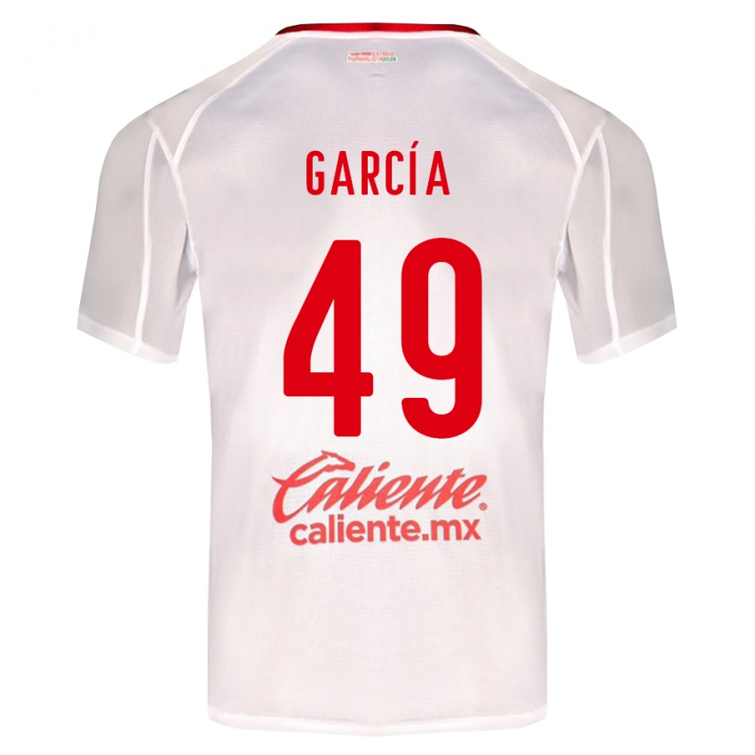 נשים Gilberto García #49 לבן ירוק אדום הרחק ג'רזי 2026/27 חולצה קצרה