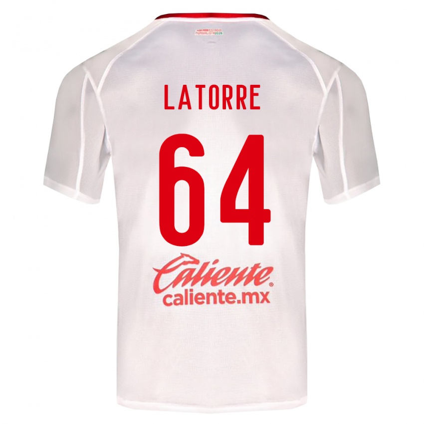 נשים Diego Latorre #64 לבן ירוק אדום הרחק ג'רזי 2026/27 חולצה קצרה