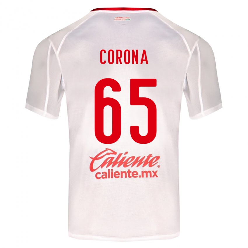 נשים Carlos Corona #65 לבן ירוק אדום הרחק ג'רזי 2026/27 חולצה קצרה