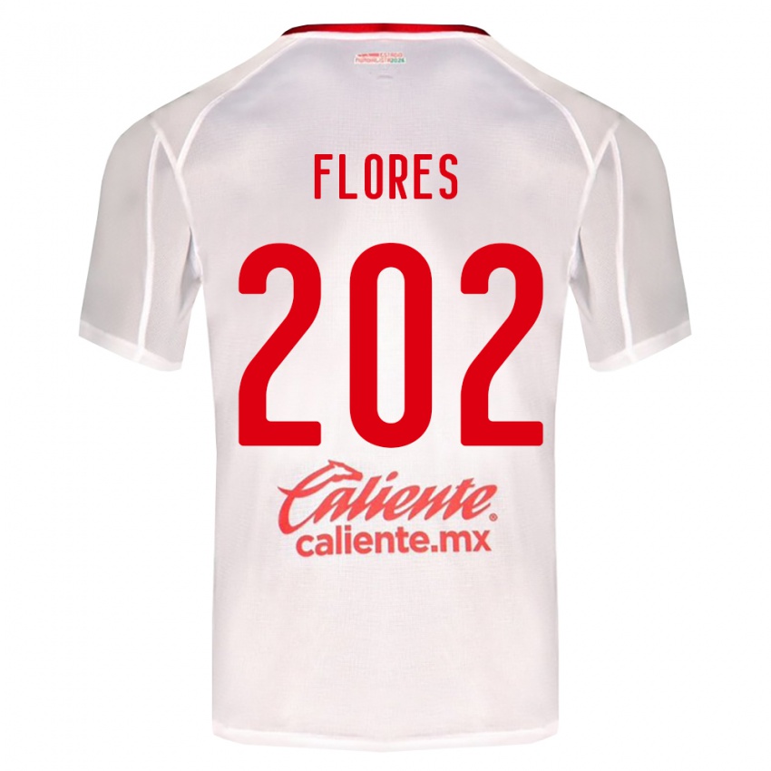 נשים Daniel Flores #202 לבן ירוק אדום הרחק ג'רזי 2026/27 חולצה קצרה