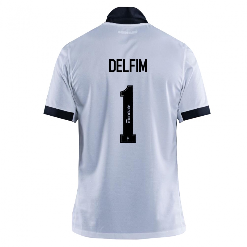 נשים Gabriel Delfim #1 שחור לבן הרחק ג'רזי 2026/27 חולצה קצרה