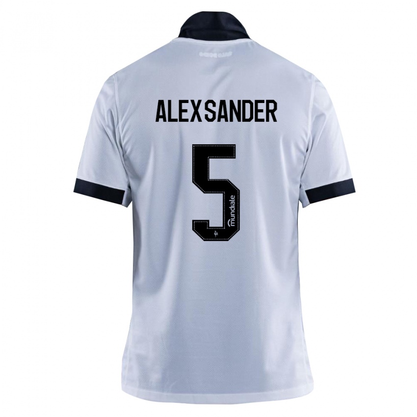 נשים Alexsander #5 שחור לבן הרחק ג'רזי 2026/27 חולצה קצרה
