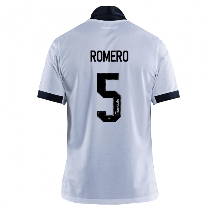 נשים Mateus Romero #5 שחור לבן הרחק ג'רזי 2026/27 חולצה קצרה