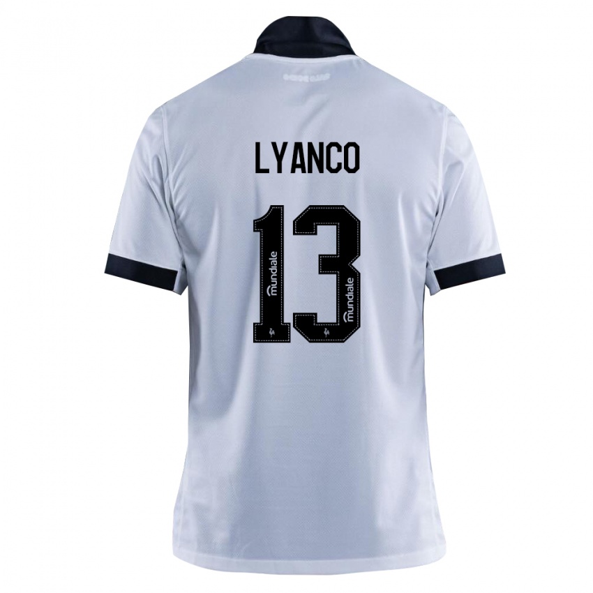 נשים Lyanco #13 שחור לבן הרחק ג'רזי 2026/27 חולצה קצרה