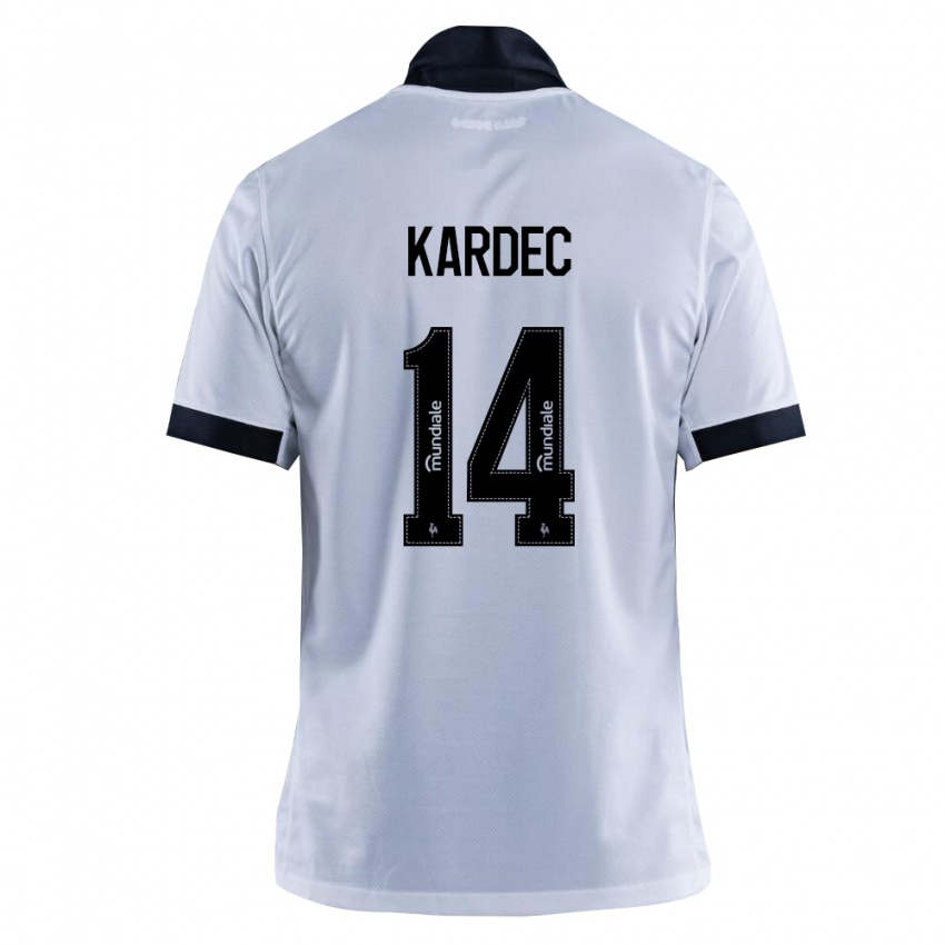נשים Alan Kardec #14 שחור לבן הרחק ג'רזי 2026/27 חולצה קצרה