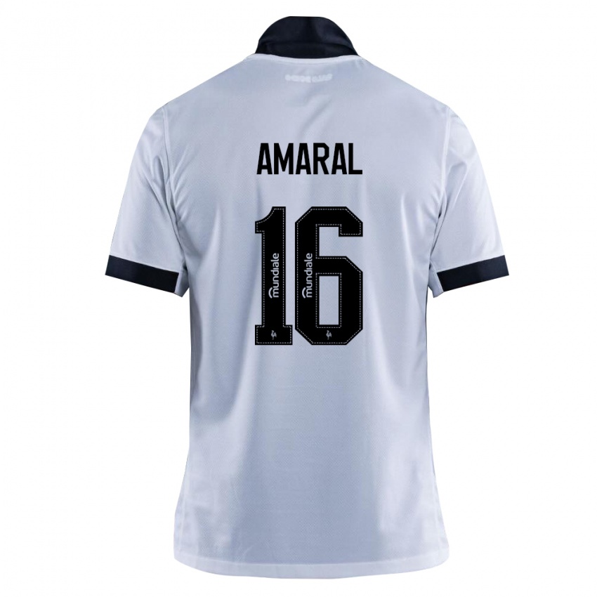 נשים Enzo Amaral #16 שחור לבן הרחק ג'רזי 2026/27 חולצה קצרה