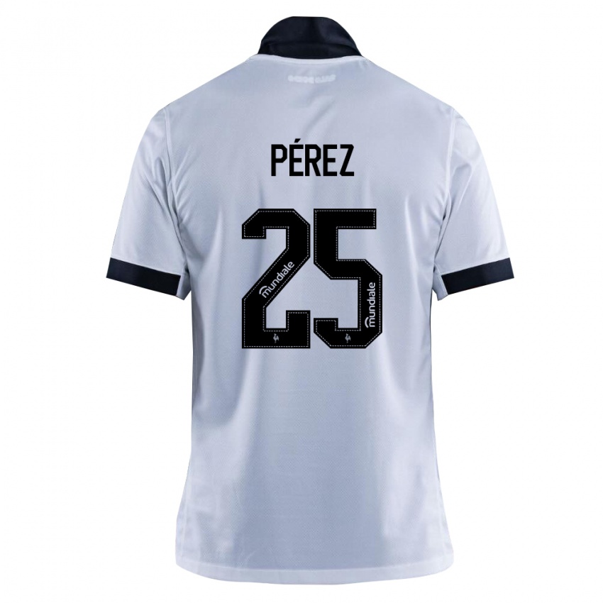 נשים Tomás Pérez #25 שחור לבן הרחק ג'רזי 2026/27 חולצה קצרה