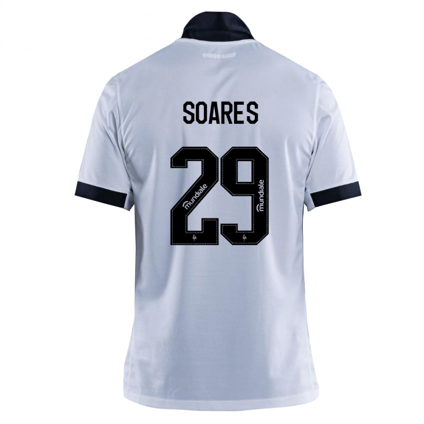 נשים Cauã Soares #29 שחור לבן הרחק ג'רזי 2026/27 חולצה קצרה