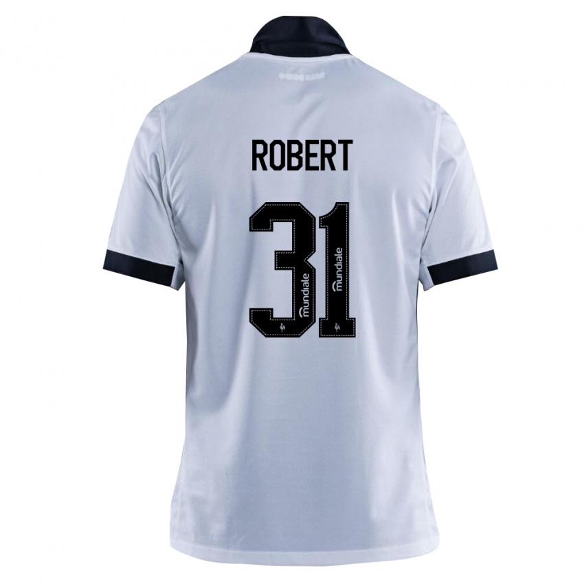 נשים Robert Pinto #31 שחור לבן הרחק ג'רזי 2026/27 חולצה קצרה