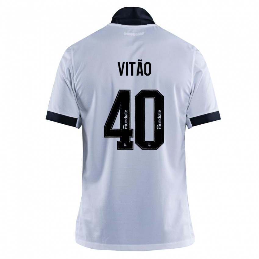 נשים Vitão #40 שחור לבן הרחק ג'רזי 2026/27 חולצה קצרה