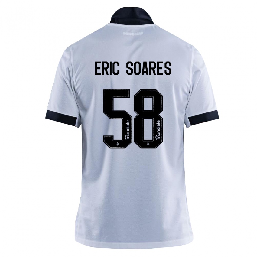 נשים Eric Soares #58 שחור לבן הרחק ג'רזי 2026/27 חולצה קצרה
