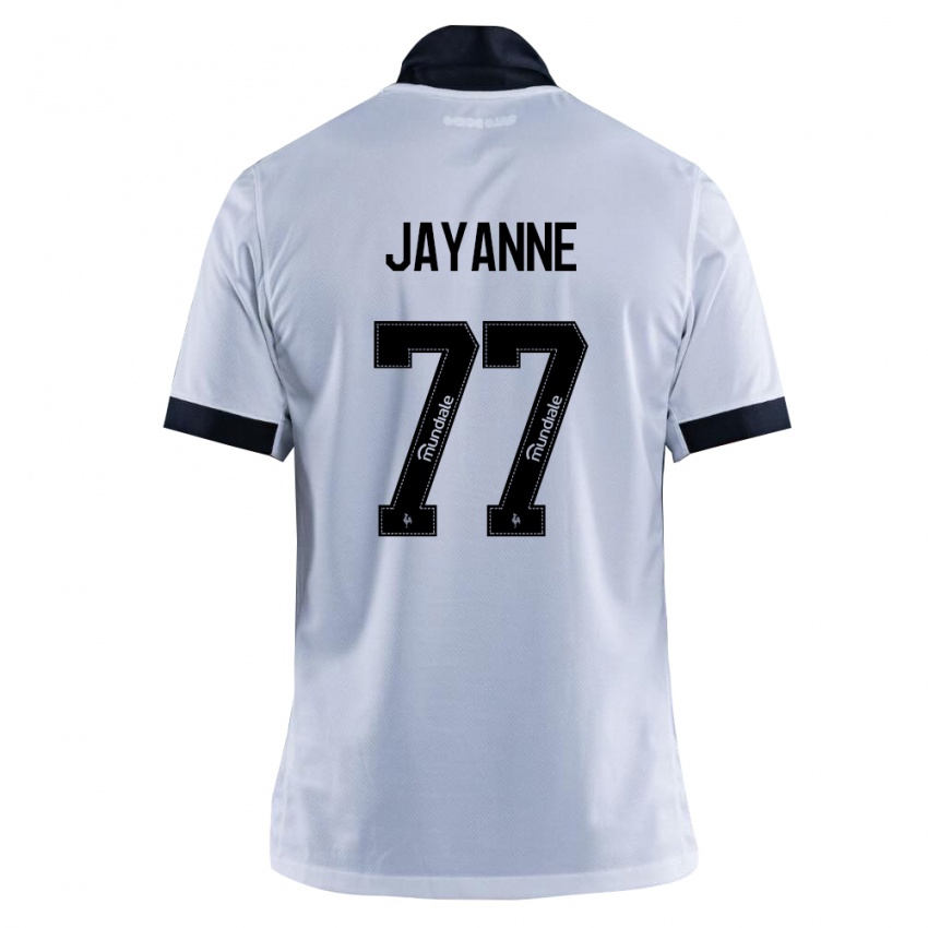 נשים Jayanne #77 שחור לבן הרחק ג'רזי 2026/27 חולצה קצרה