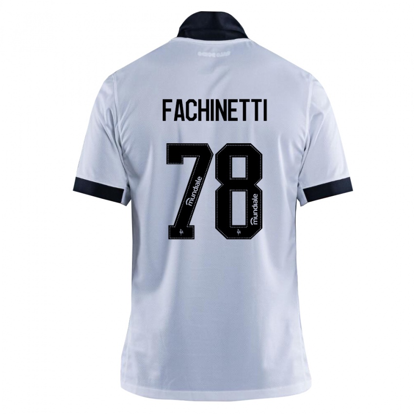 נשים Pedro Fachinetti #78 שחור לבן הרחק ג'רזי 2026/27 חולצה קצרה