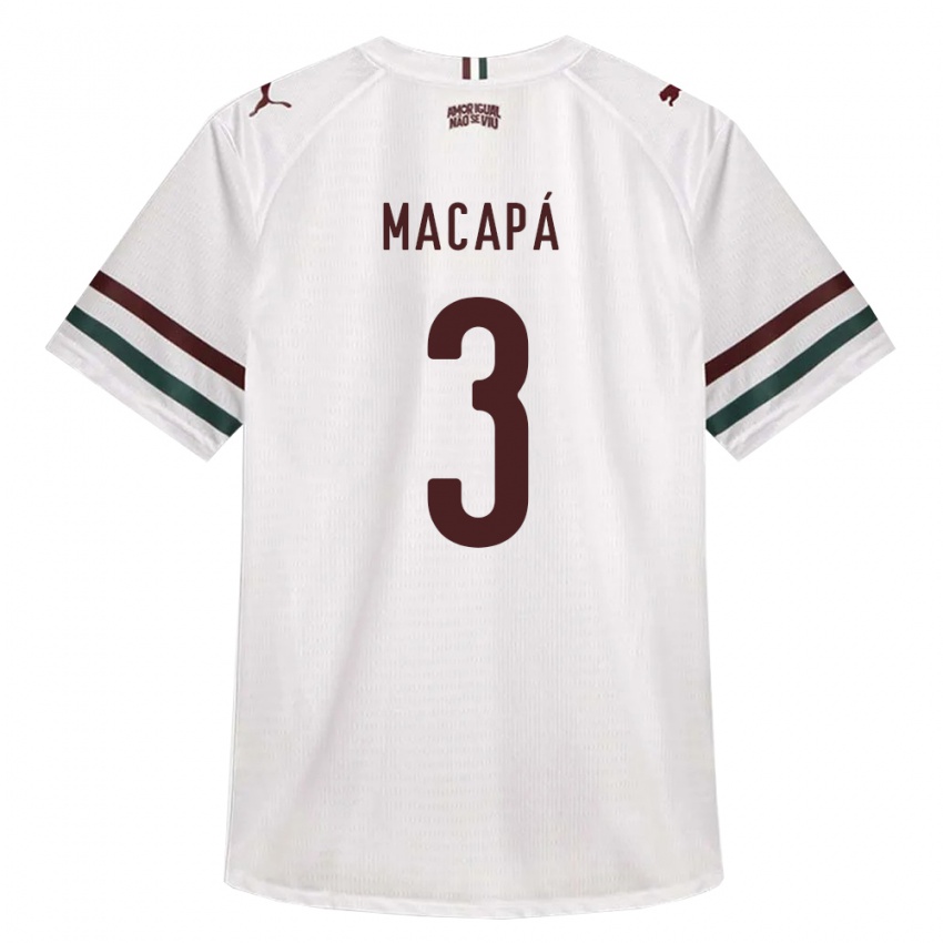 נשים Gabriel Macapá #3 לבן ירוק בורדו הרחק ג'רזי 2026/27 חולצה קצרה