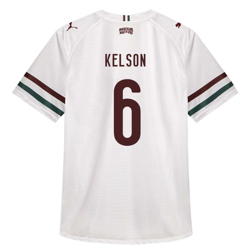 נשים Kelson #6 לבן ירוק בורדו הרחק ג'רזי 2026/27 חולצה קצרה