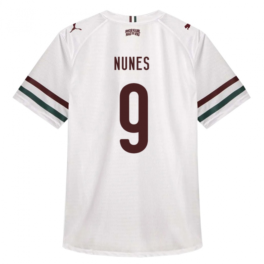 נשים Carla Nunes #9 לבן ירוק בורדו הרחק ג'רזי 2026/27 חולצה קצרה
