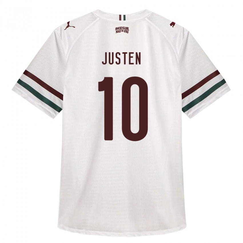 נשים Gabriel Justen #10 לבן ירוק בורדו הרחק ג'רזי 2026/27 חולצה קצרה