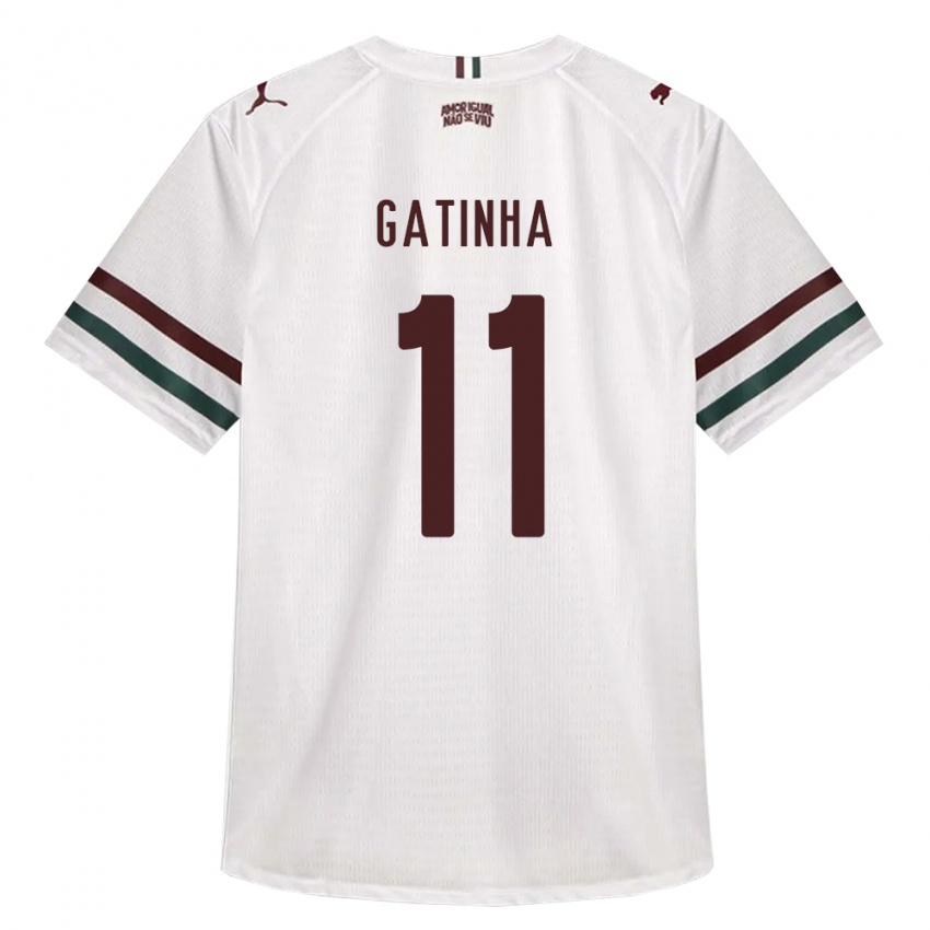 נשים Zé Gatinha #11 לבן ירוק בורדו הרחק ג'רזי 2026/27 חולצה קצרה