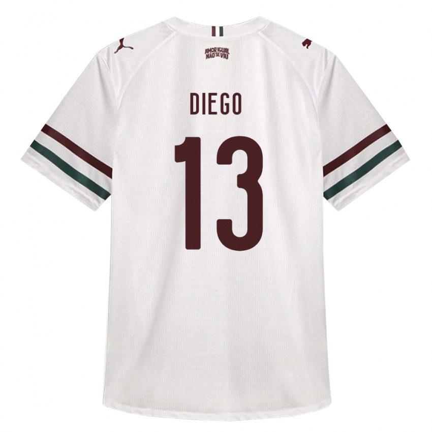 נשים Alysson Diego #13 לבן ירוק בורדו הרחק ג'רזי 2026/27 חולצה קצרה